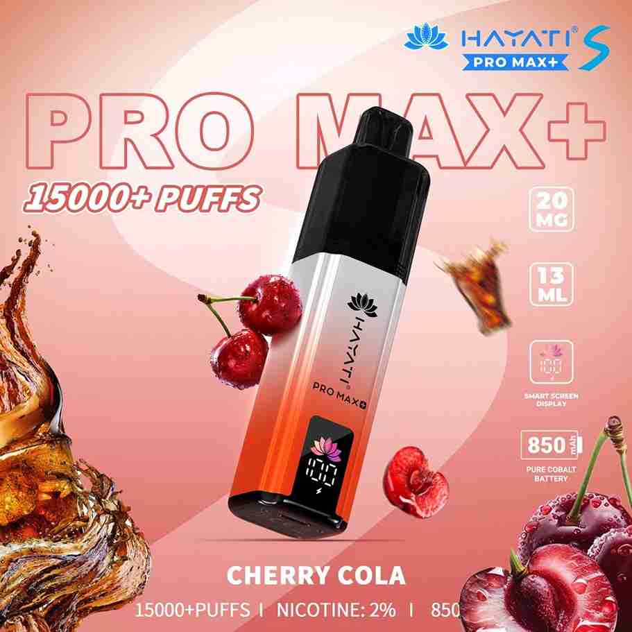 Hayati Pro Max S Plus 15K Pod Vape Kit - Wholesale Price ! with Cherry Cola flavour