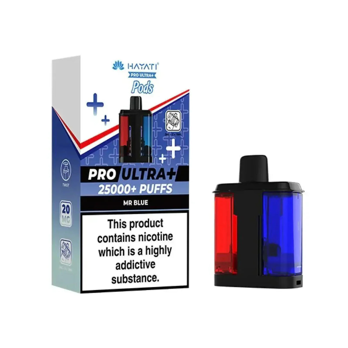 Hayati Pro Ultra Plus 25K Prefilled Replacement Pods – Box of 5