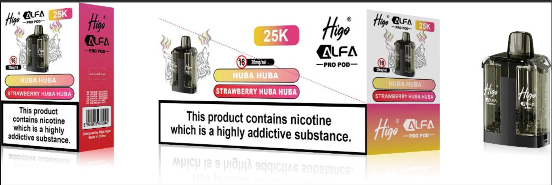 Higo Alfa Pro 25K Prefilled Replacement Pods - Pack of 5