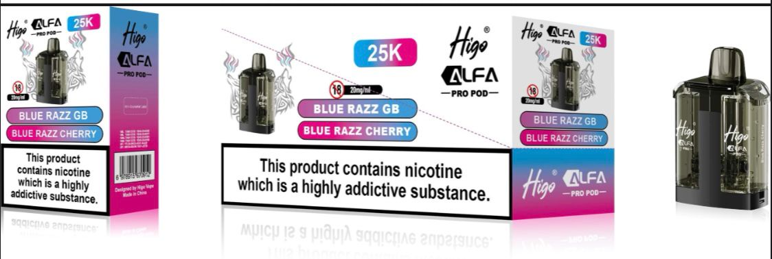 Higo Alfa Pro 25K Prefilled Pods Pack of 5 - Wholesale Price !