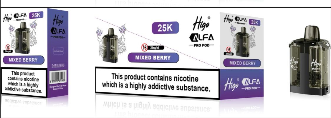 Higo Alfa Pro 25K Prefilled Pods Pack of 5 - Wholesale Price !
