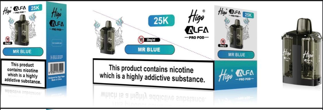 Higo Alfa Pro 25K Prefilled Pods Pack of 5 - Wholesale Price !