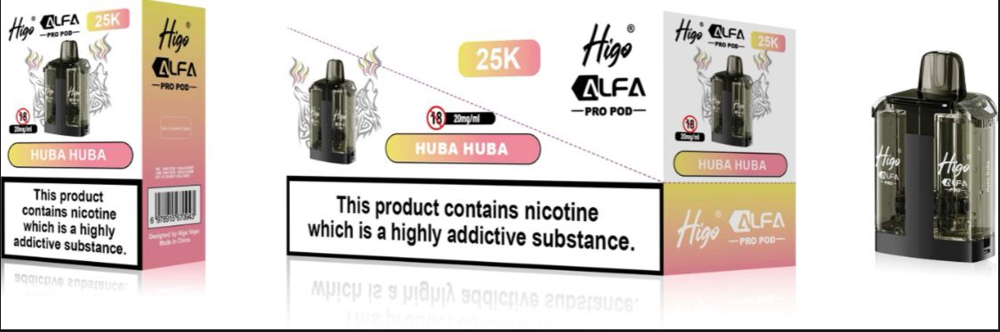 Higo Alfa Pro 25K Prefilled Pods Pack of 5 - Wholesale Price !