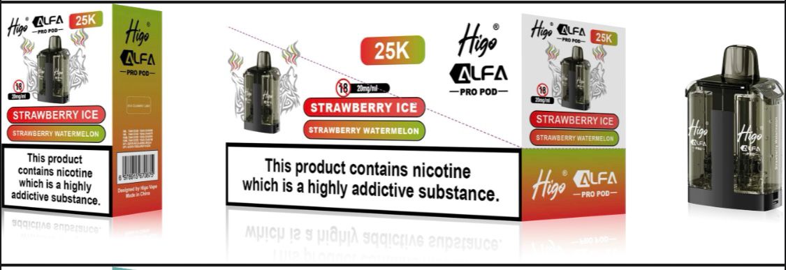 Higo Alfa Pro 25K Prefilled Pods Pack of 5 - Wholesale Price !