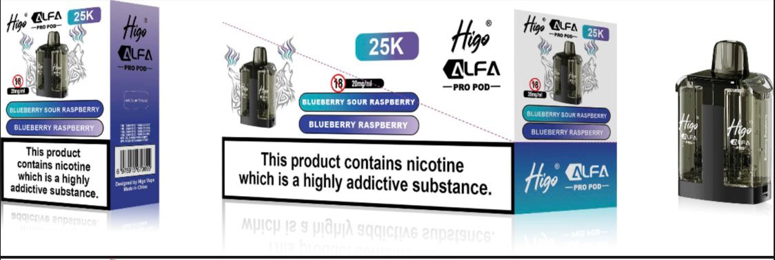 Higo Alfa Pro 25K Prefilled Pods Pack of 5 - Wholesale Price !