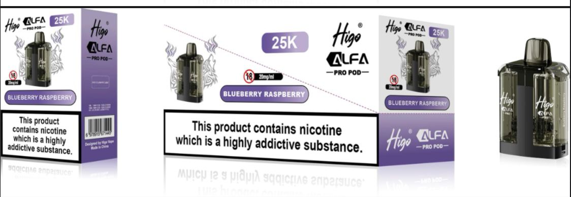 Higo Alfa Pro 25K Prefilled Pods Pack of 5 - Wholesale Price !