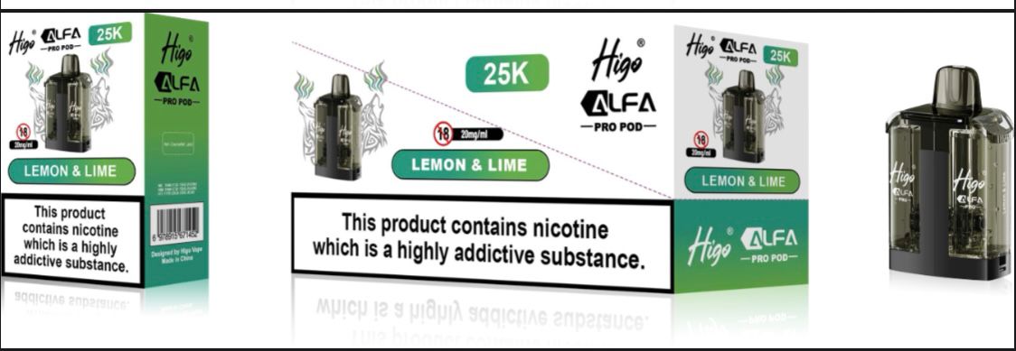 Higo Alfa Pro 25K Prefilled Pods Pack of 5 - Wholesale Price !