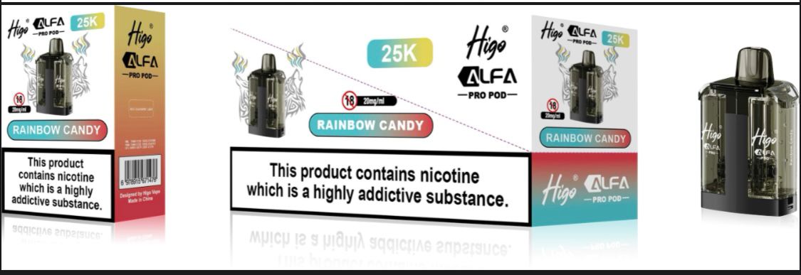 Higo Alfa Pro 25K Prefilled Pods Pack of 5 - Wholesale Price !