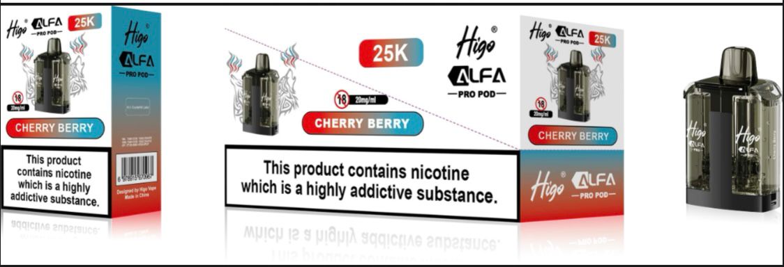 Higo Alfa Pro 25K Prefilled Pods Pack of 5 - Wholesale Price !
