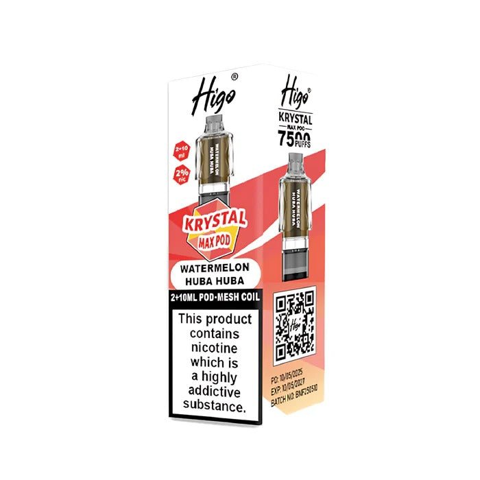 Higo Krystal Max 7500 Prefilled Pods Pack of 5 - Wholesale Price !