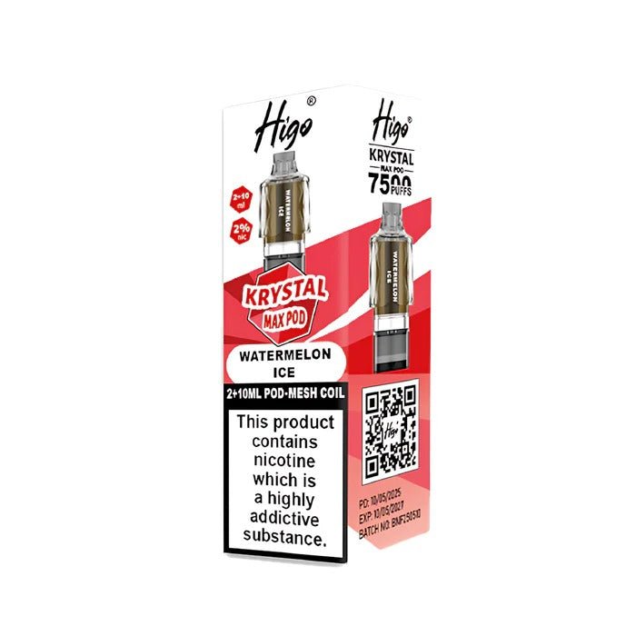 Higo Krystal Max 7500 Prefilled Pods Pack of 5 - Wholesale Price !