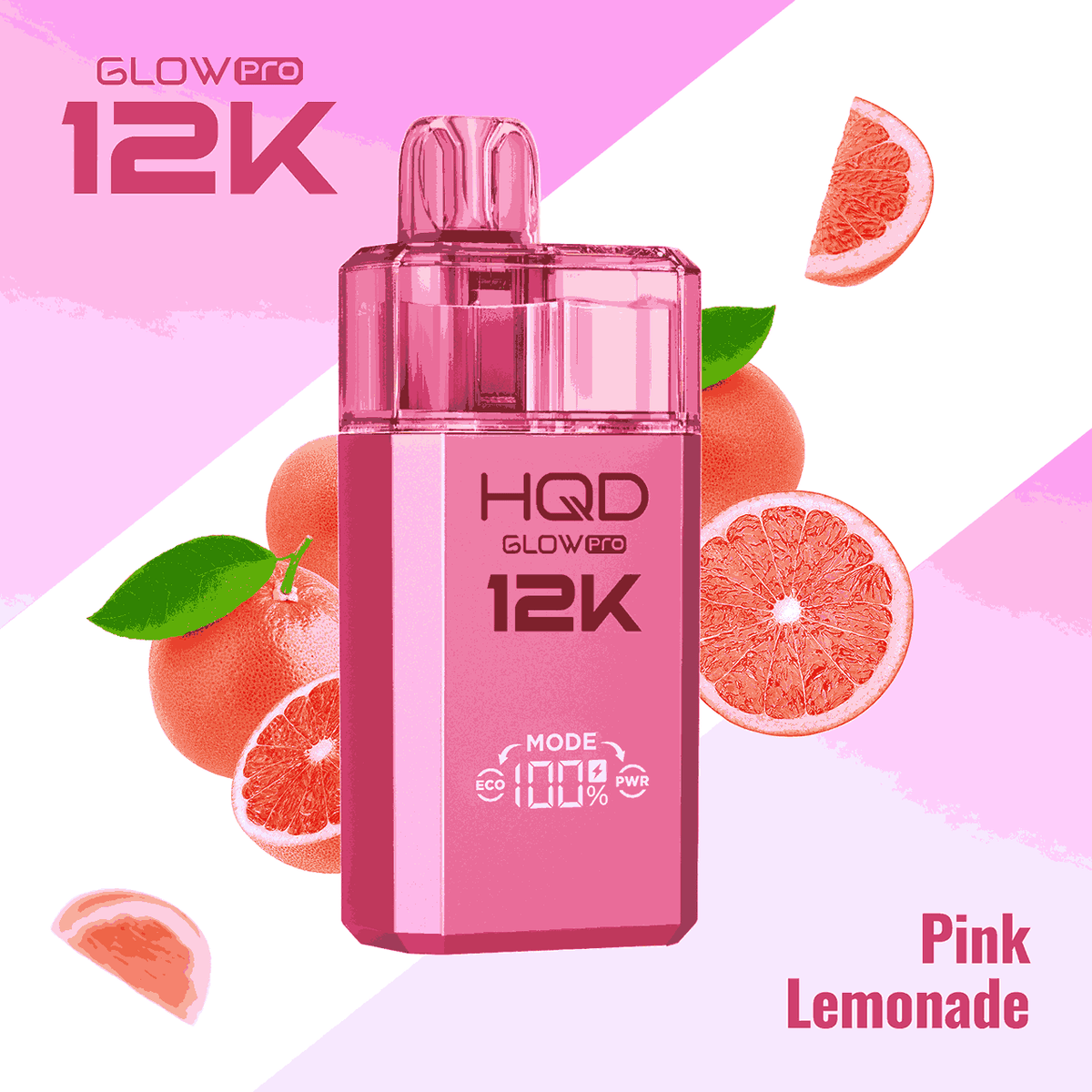 HQD Glow Pro 12k Prefilled vape Pod Kits with Pink Lemonade flavour