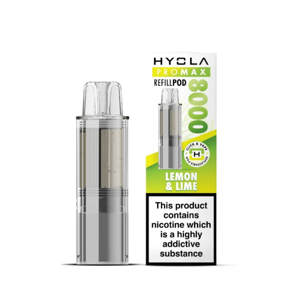Hyola Pro Max 8000 Prefilled Replacement Pod Box of 5, Lemon  Lime Flavour 