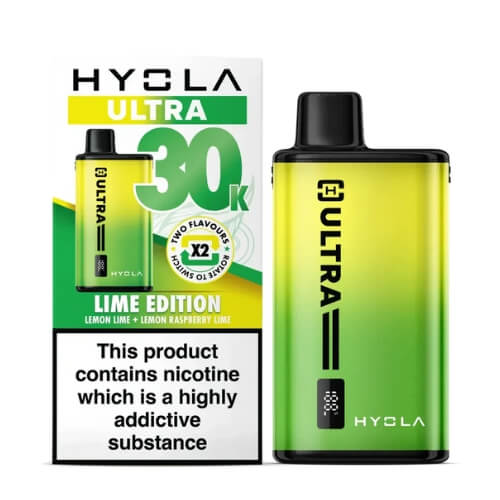 Hyola Ultra 30k Prefilled Pod Vape Kit Box of 5, Lime Edition Flavour