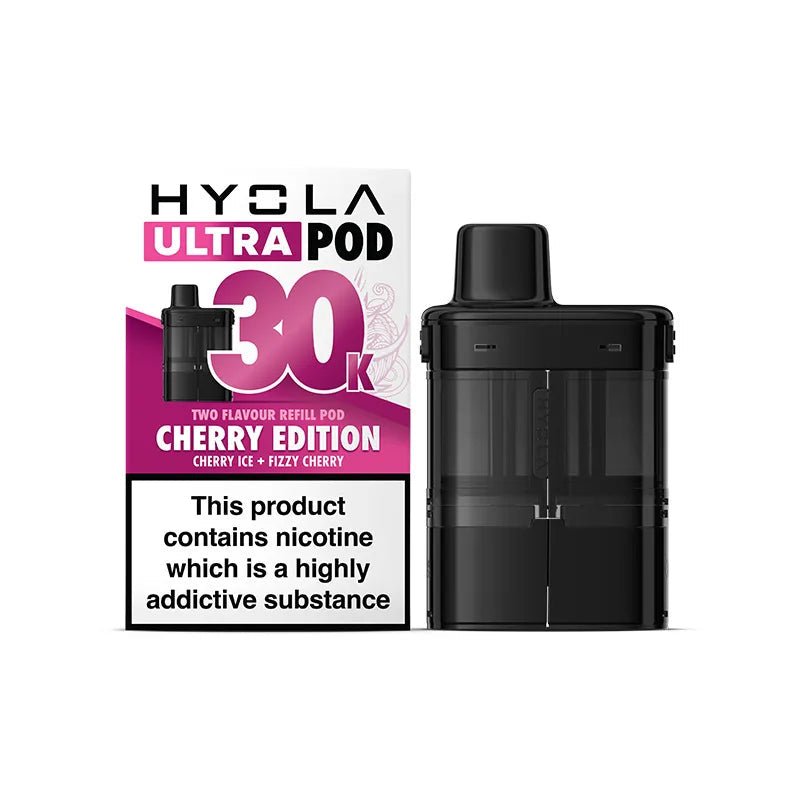 Hyola Ultra 30k Prefilled Pods Pack of 5, Cherry Ice, Fizzy Cherry Flavour