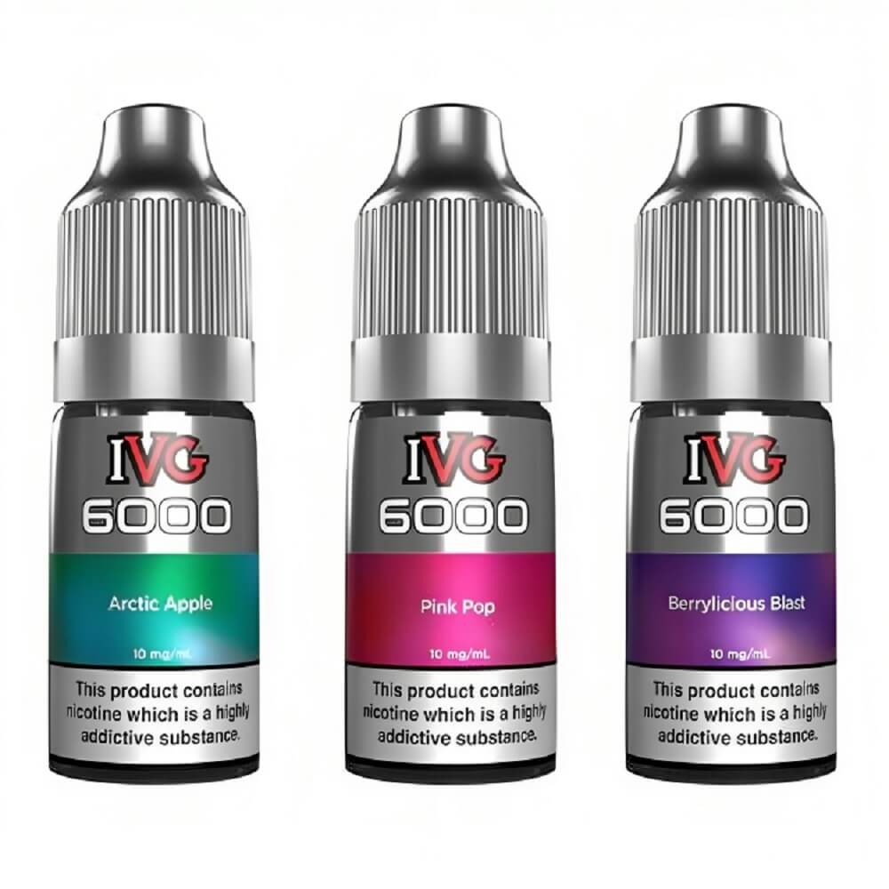 IVG 6000 10ml Nic Salt E-liquid 10mg & 20mg | Pack of 10