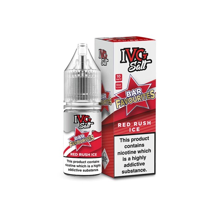 Ivg Salts 10ml Bar Favourites Pack Of 10, Red Rush Ice Flavour