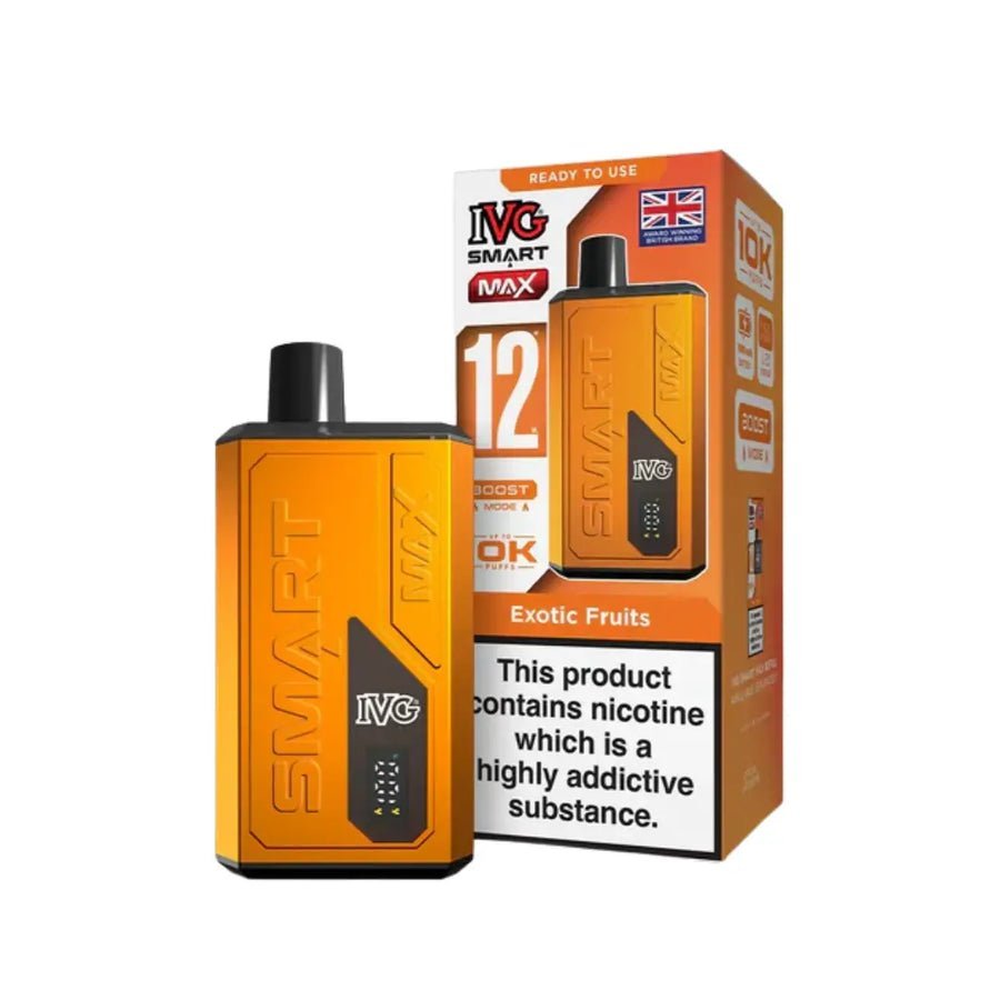 IVG Smart Max 10000 Prefilled Pod Vape Kit - Box of 5 available in Exotic Fruits 