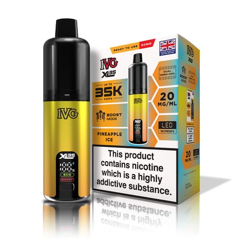 IVG XL 35K Puff Prefilled Pod Vape Kit - Box of 5 Available In Pineapple Ice Flavour
