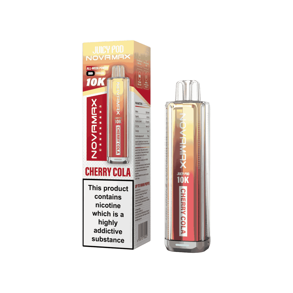 Juicy Pod Novamax 10k Prefilled Pod Vape Kit - Pack of 5