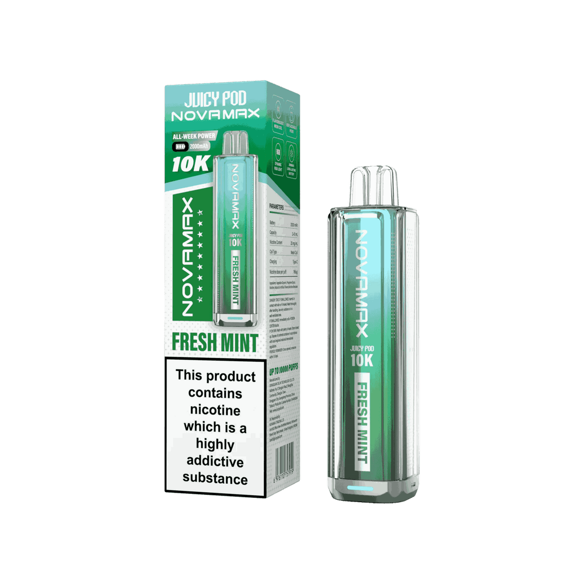 Juicy Pod Novamax 10k Prefilled Pod Vape Kit - Pack of 5