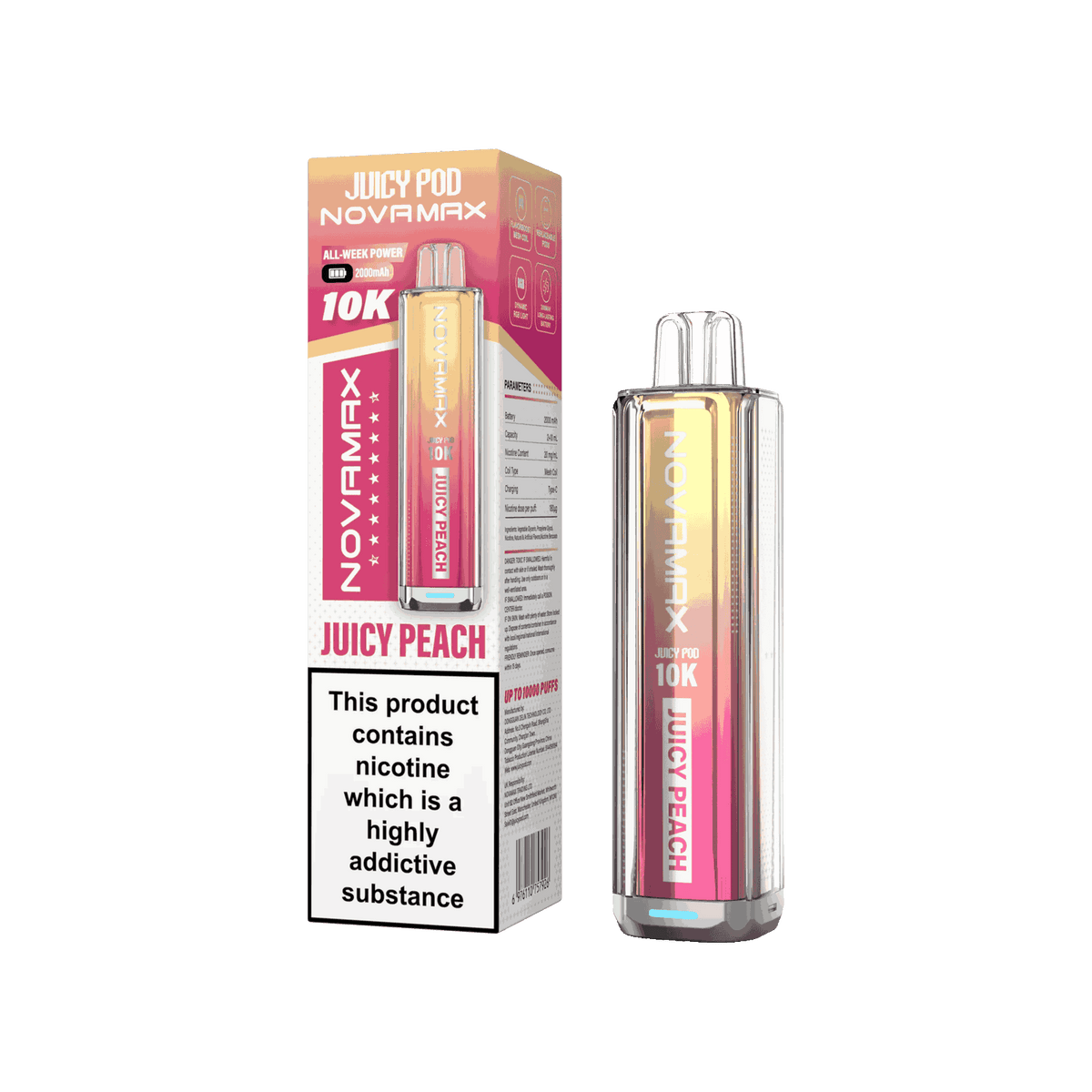 Juicy Pod Novamax 10k Prefilled Pod Vape Kit - Pack of 5