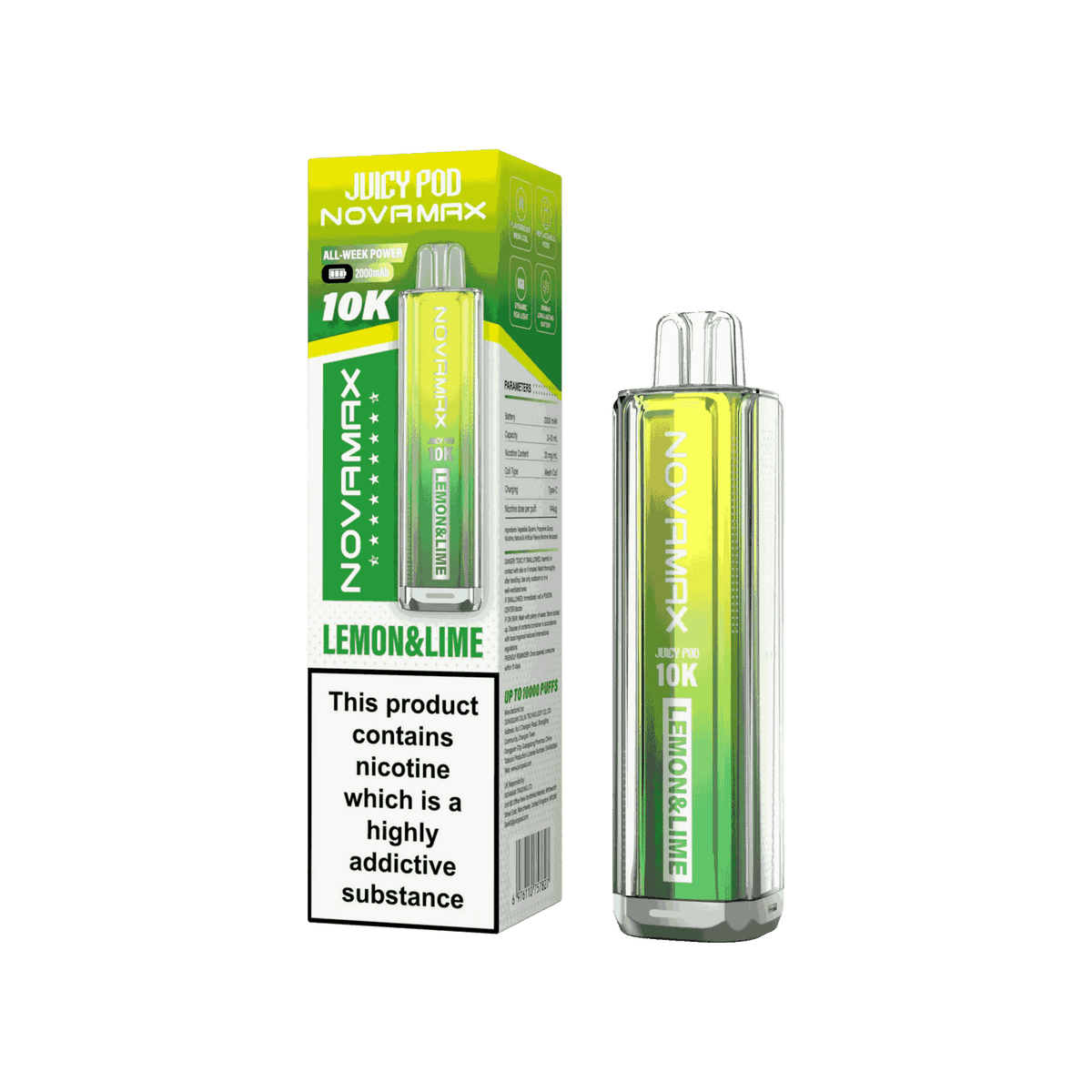 Juicy Pod Novamax 10k Prefilled Pod Vape Kit - Pack of 5