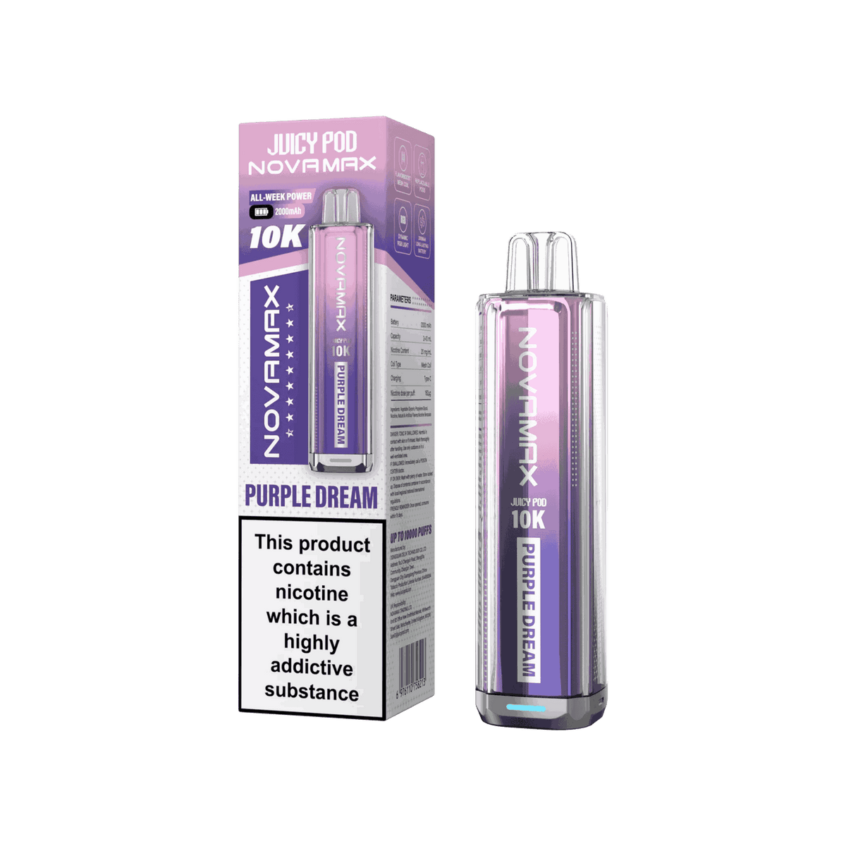 Juicy Pod Novamax 10k Prefilled Pod Vape Kit - Pack of 5