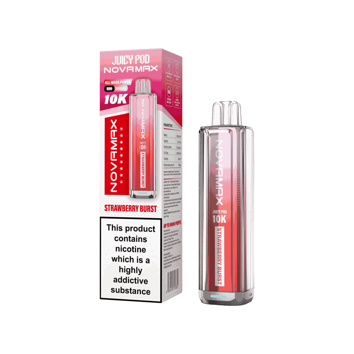 Juicy Pod Novamax 10k Prefilled Pod Vape Kit - Pack of 5