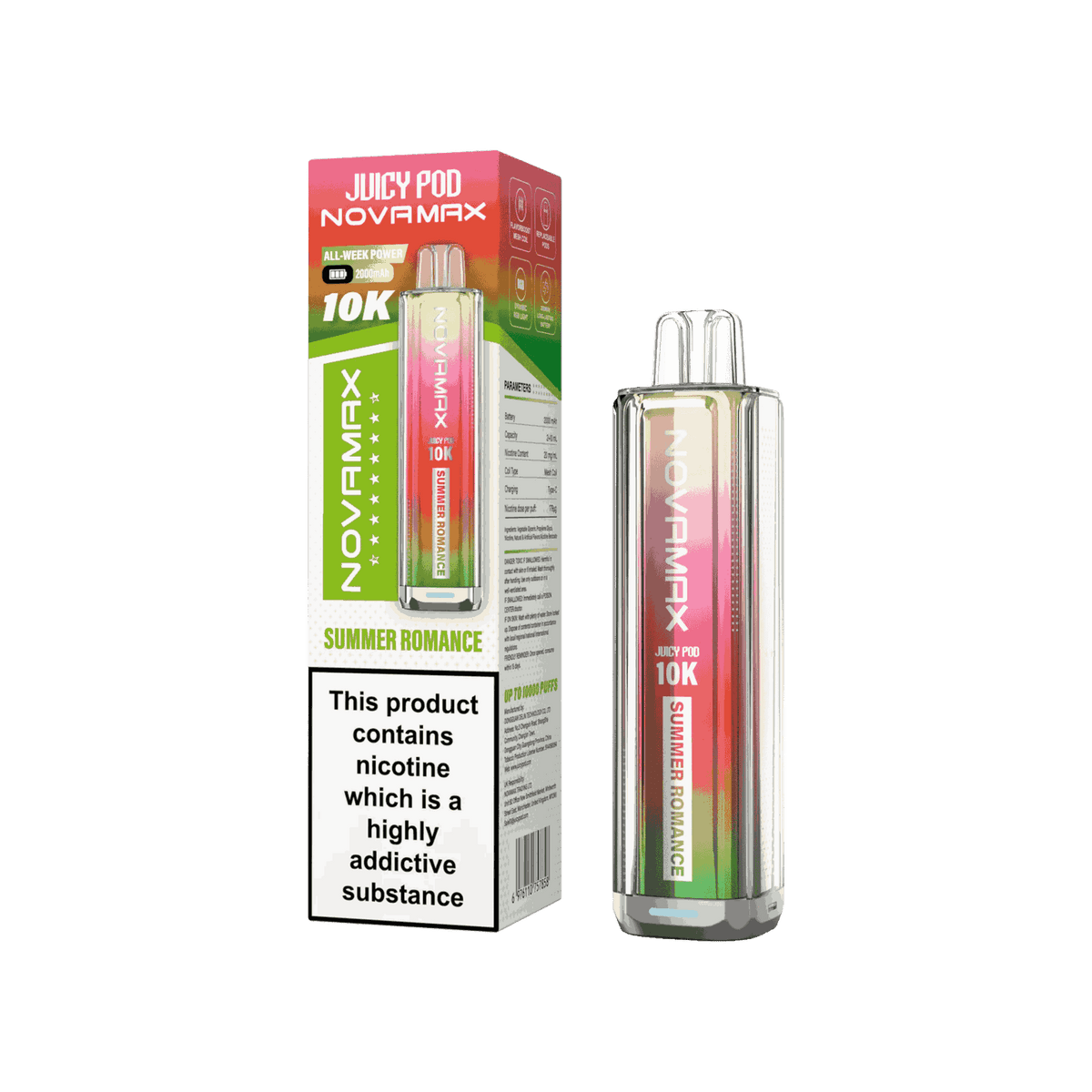 Juicy Pod Novamax 10k Prefilled Pod Vape Kit - Pack of 5