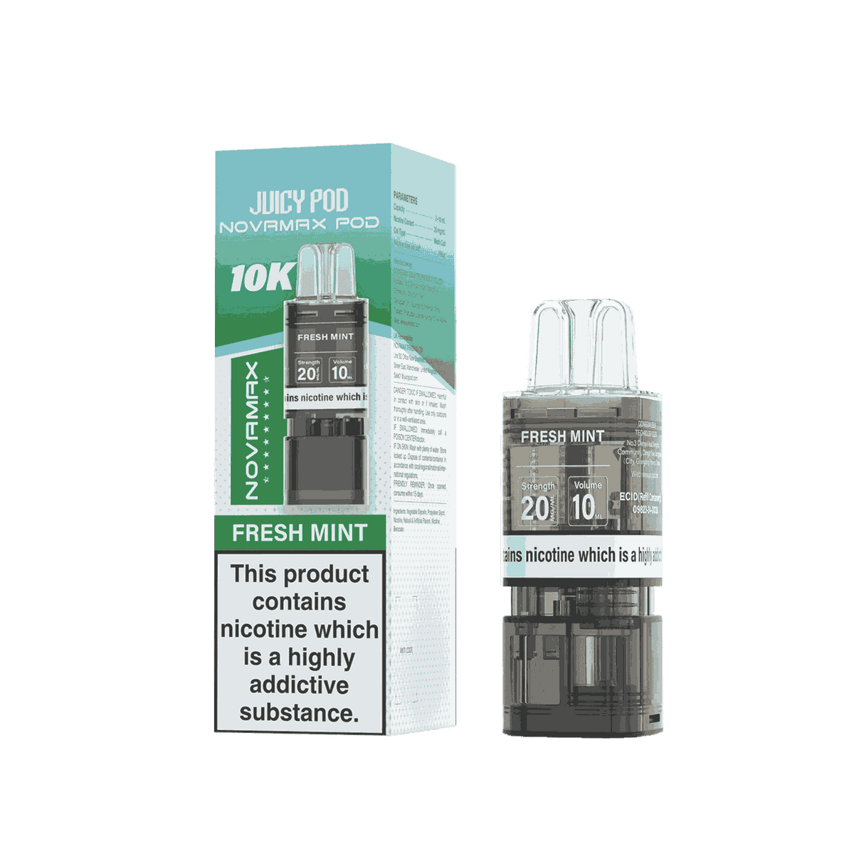 Juicy Pod Novamax 10K Replacement Pods - Pack of 10