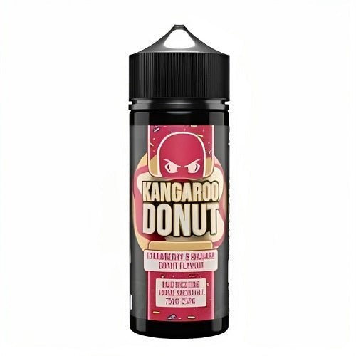Kangaroo Donut 100ml Shortfill E Liquid, Strawberry Rahuberb Flavour 