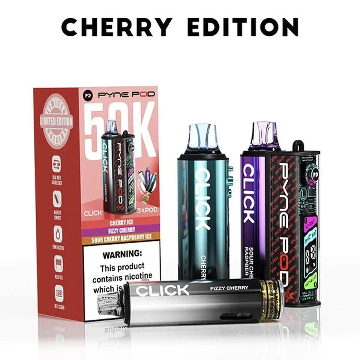 Pyne Pod Click 50k Prefilled Pod Vape Kit - Box of 5
