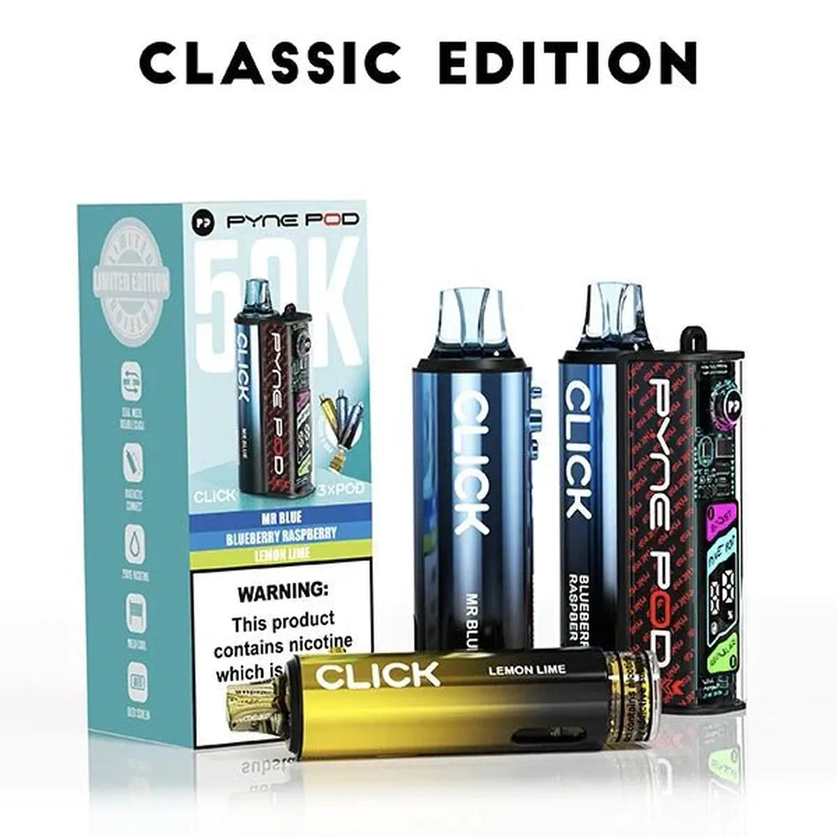 Pyne Pod Click 50k Prefilled Pod Vape Kit - Box of 5
