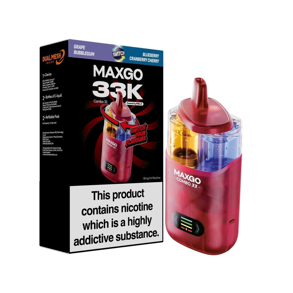Relx Maxgo Combo 33000 Prefilled Pod Kit - Box of 3