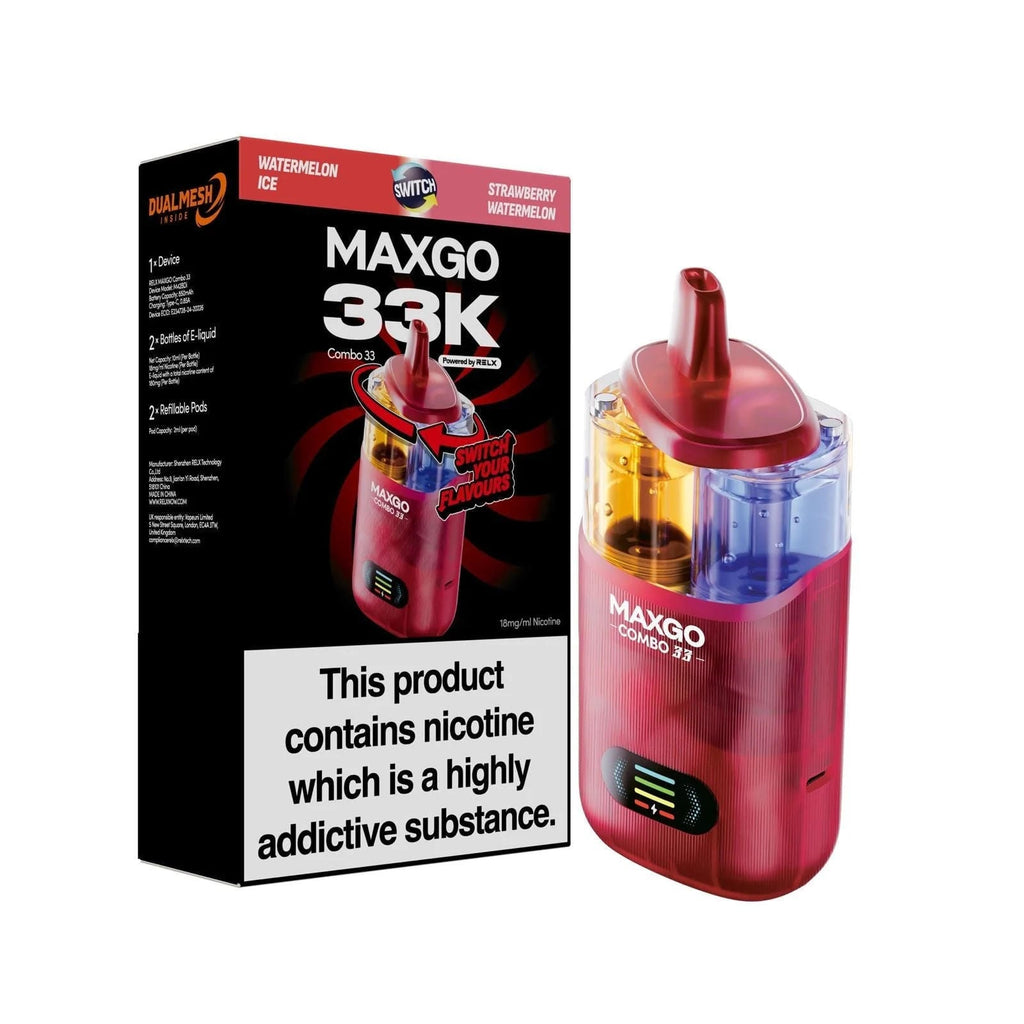 Relx Maxgo Combo 33000 Prefilled Pod Kit - Box of 3