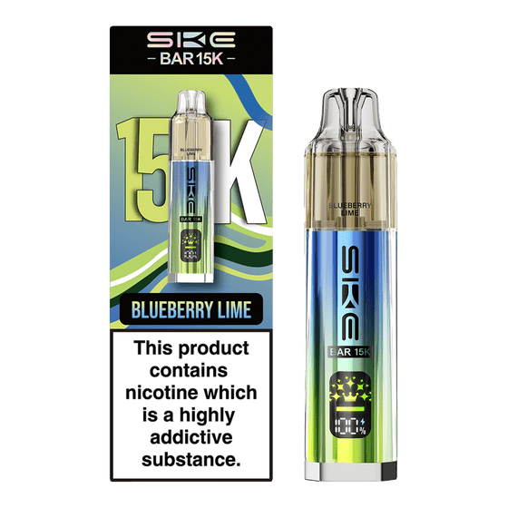 Ske Bar 15k Prefilled Pod Vape Kit Box of 5, Blueberry Lime Flavour