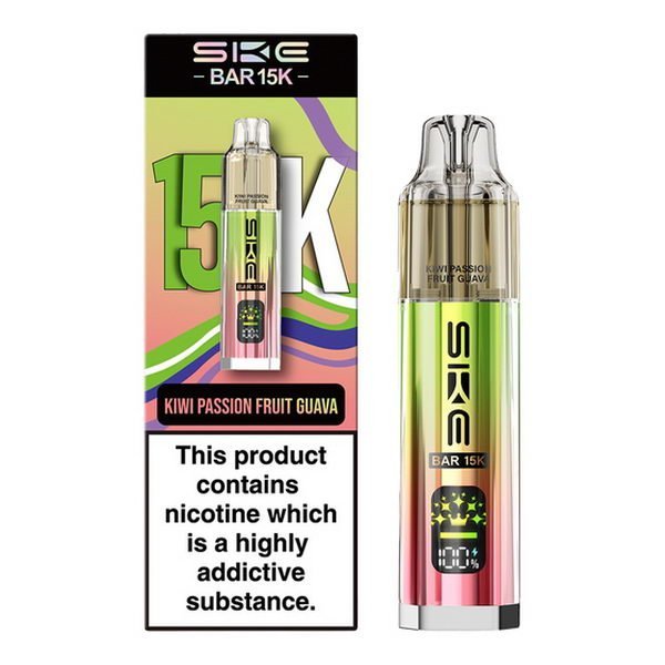 Ske Bar 15k Prefilled Pod Vape Kit Box of 5, Kiwi Passion Fruit Guava Flavour