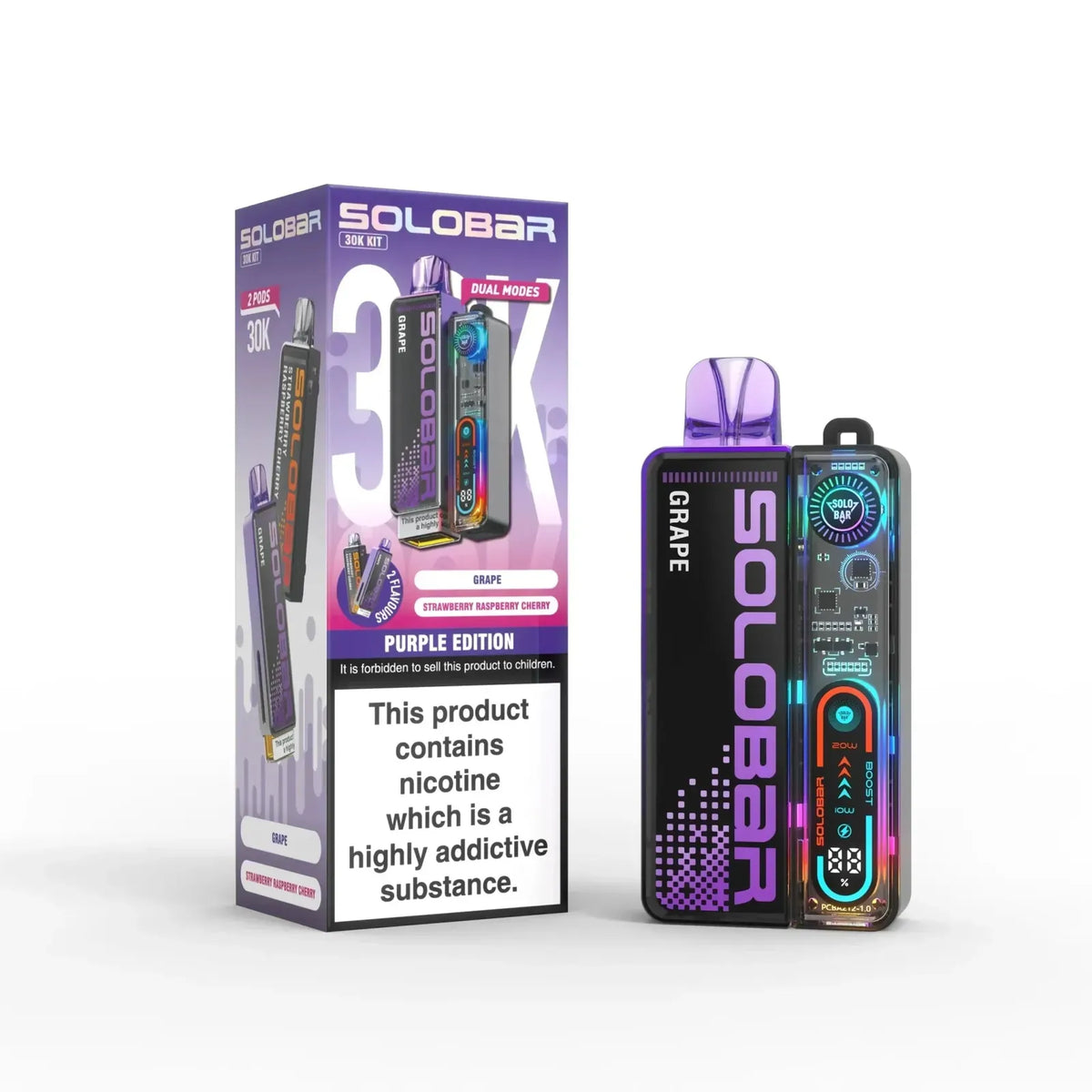 Solo Bar Boost 30K Prefilled Pod Vape Kit - Box of 5