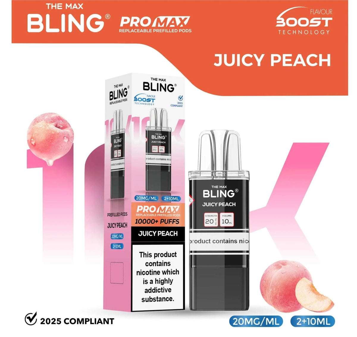 The Bling 10K Pro Max Replacement Prefilled Pods - Box of 5