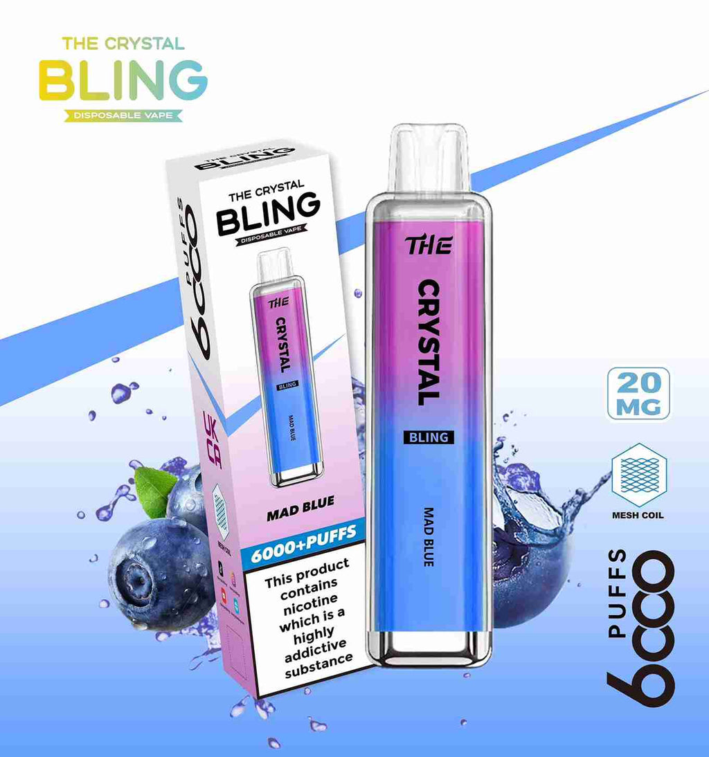 The Crystal Bling 6000 Prefilled Pod Vape Kit - Box of 10