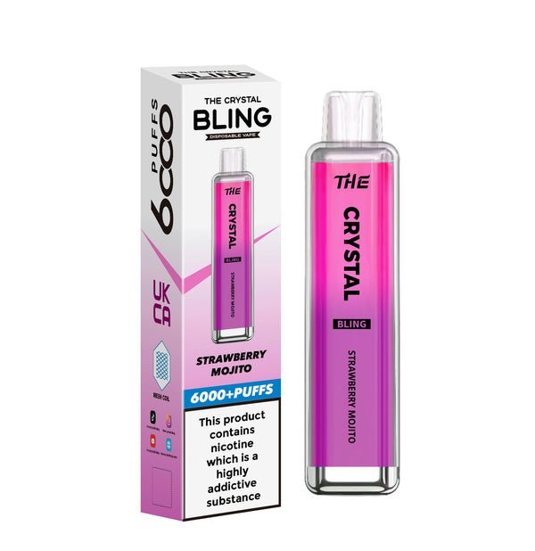 The Crystal Bling 6000 Prefilled Pod Vape Kit - Box of 10