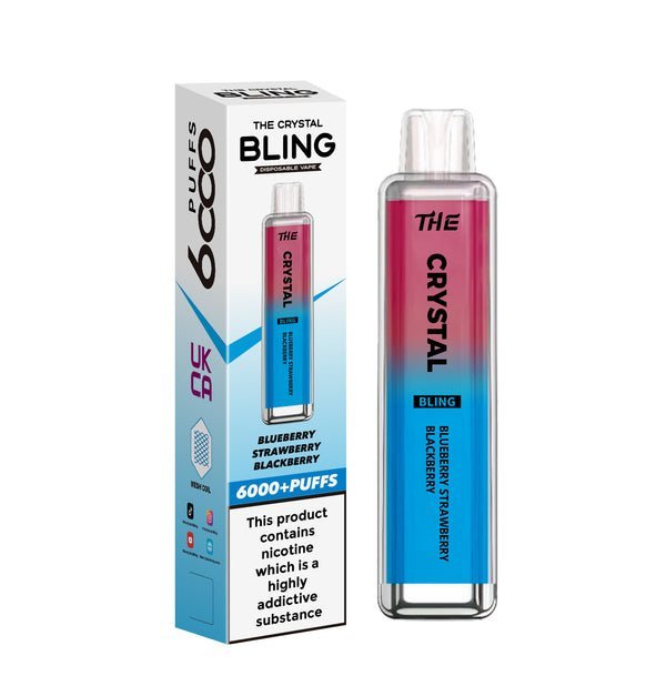 The Crystal Bling 6000 Prefilled Pod Vape Kit - Box of 10