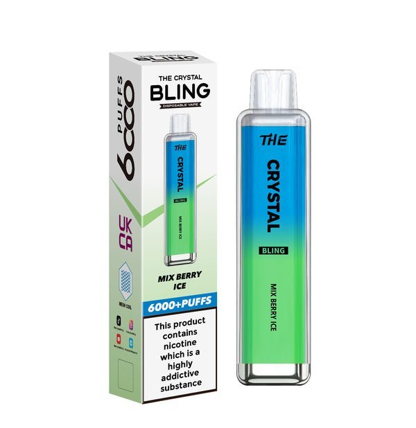 The Crystal Bling 6000 Prefilled Pod Vape Kit - Box of 10