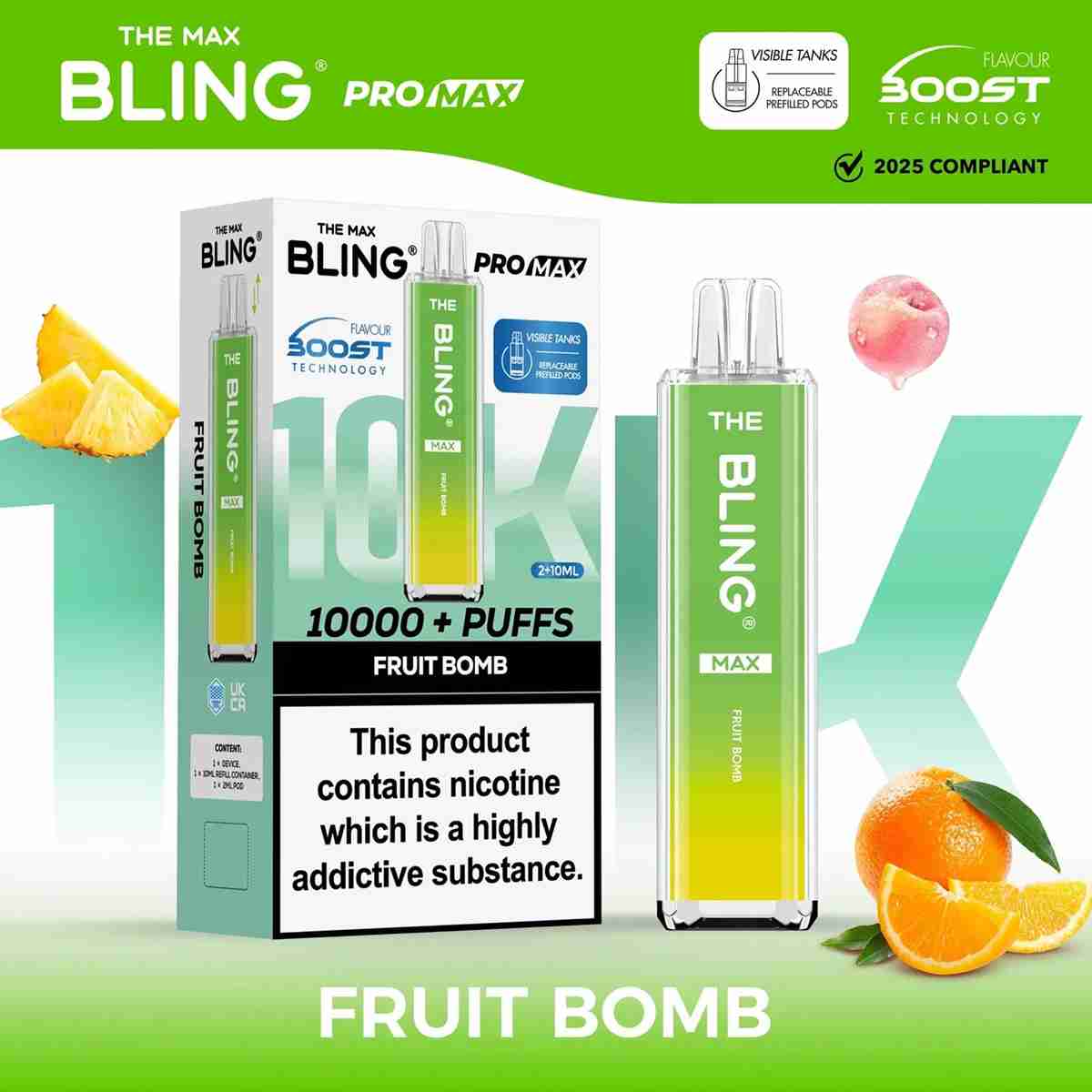 The Crystal Bling Max 10K Prefilled Pod Kit - Box of 5