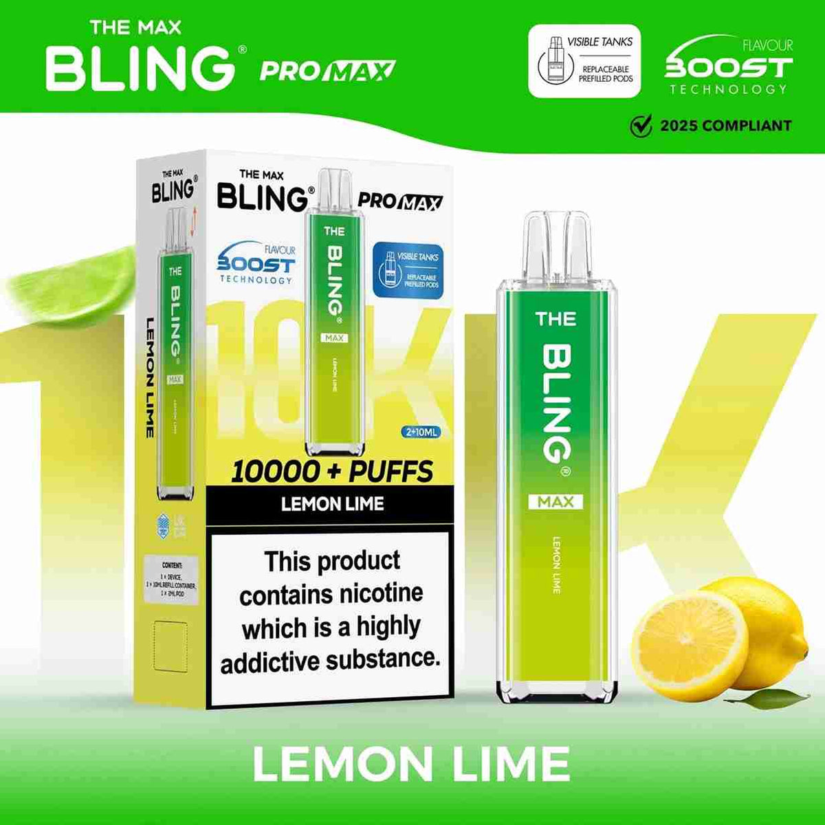 The Crystal Bling Max 10K Prefilled Pod Kit - Box of 5
