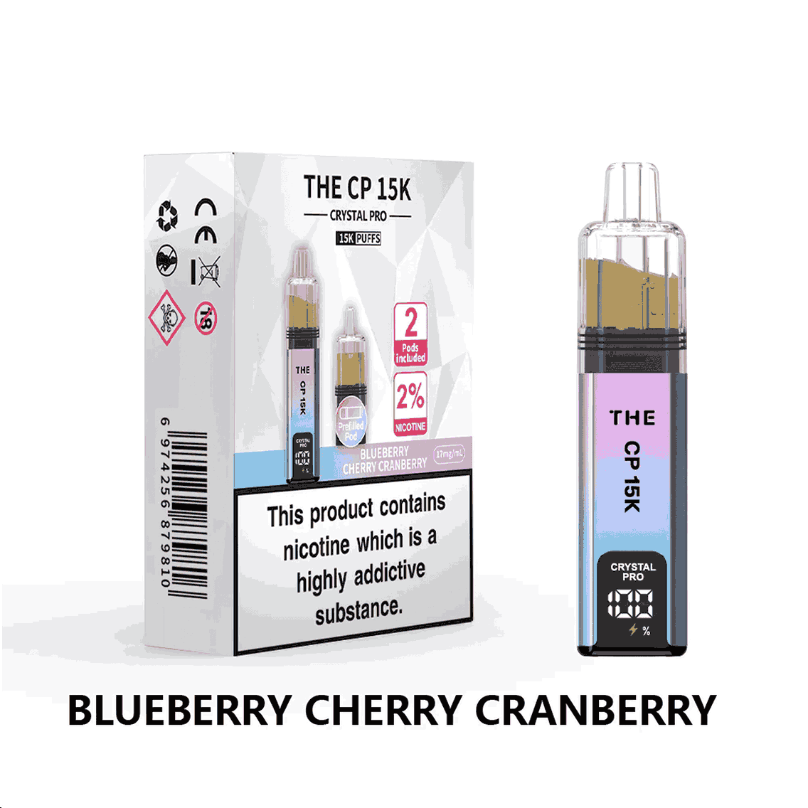 The Crystal Pro CP 15k Prefilled Pod Vape Kit - Box of 5