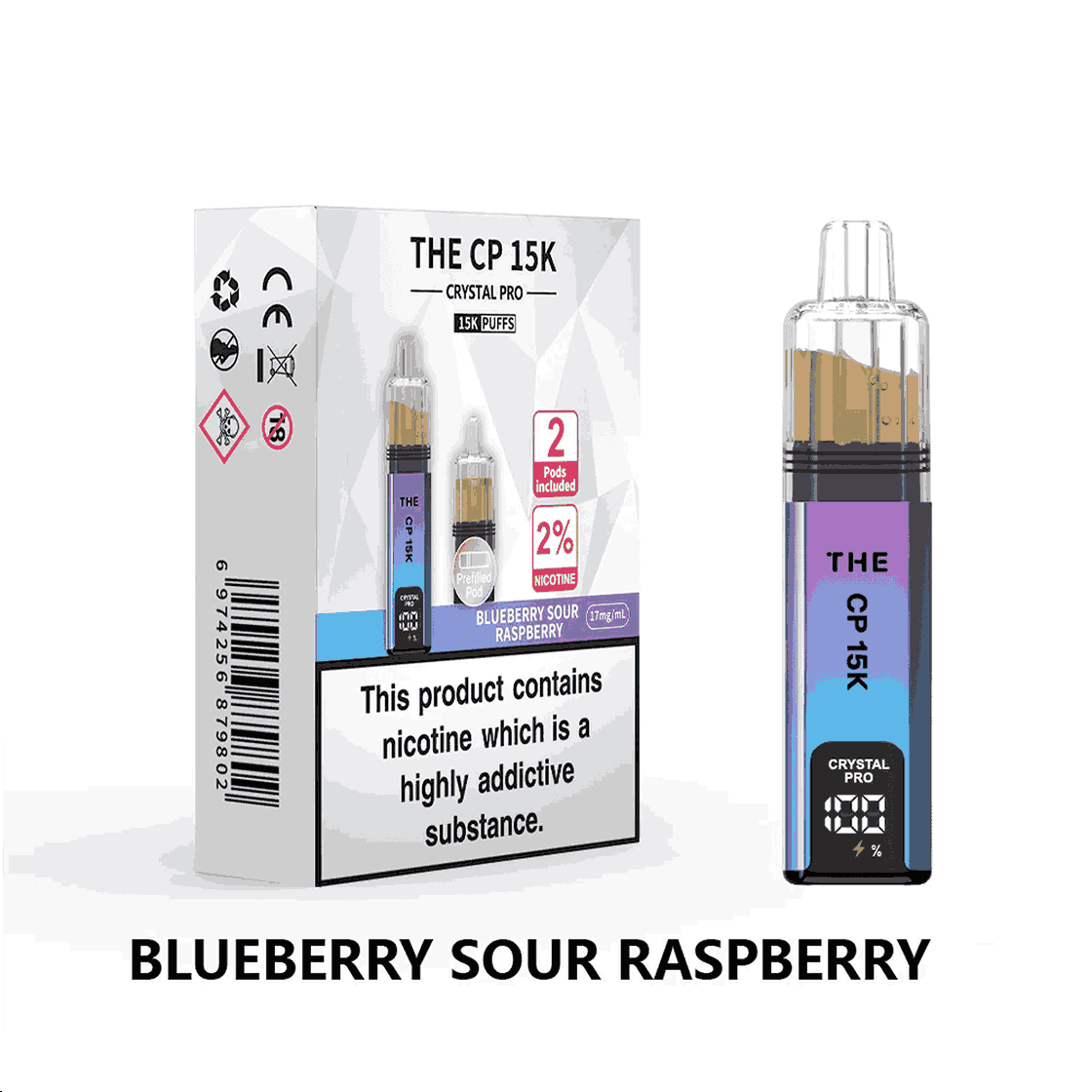 The Crystal Pro CP 15k Prefilled Pod Vape Kit - Box of 5