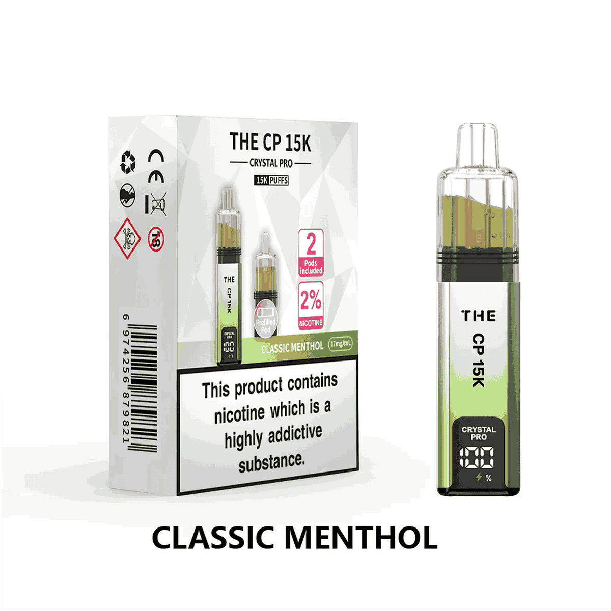 The Crystal Pro CP 15k Prefilled Pod Vape Kit - Box of 5