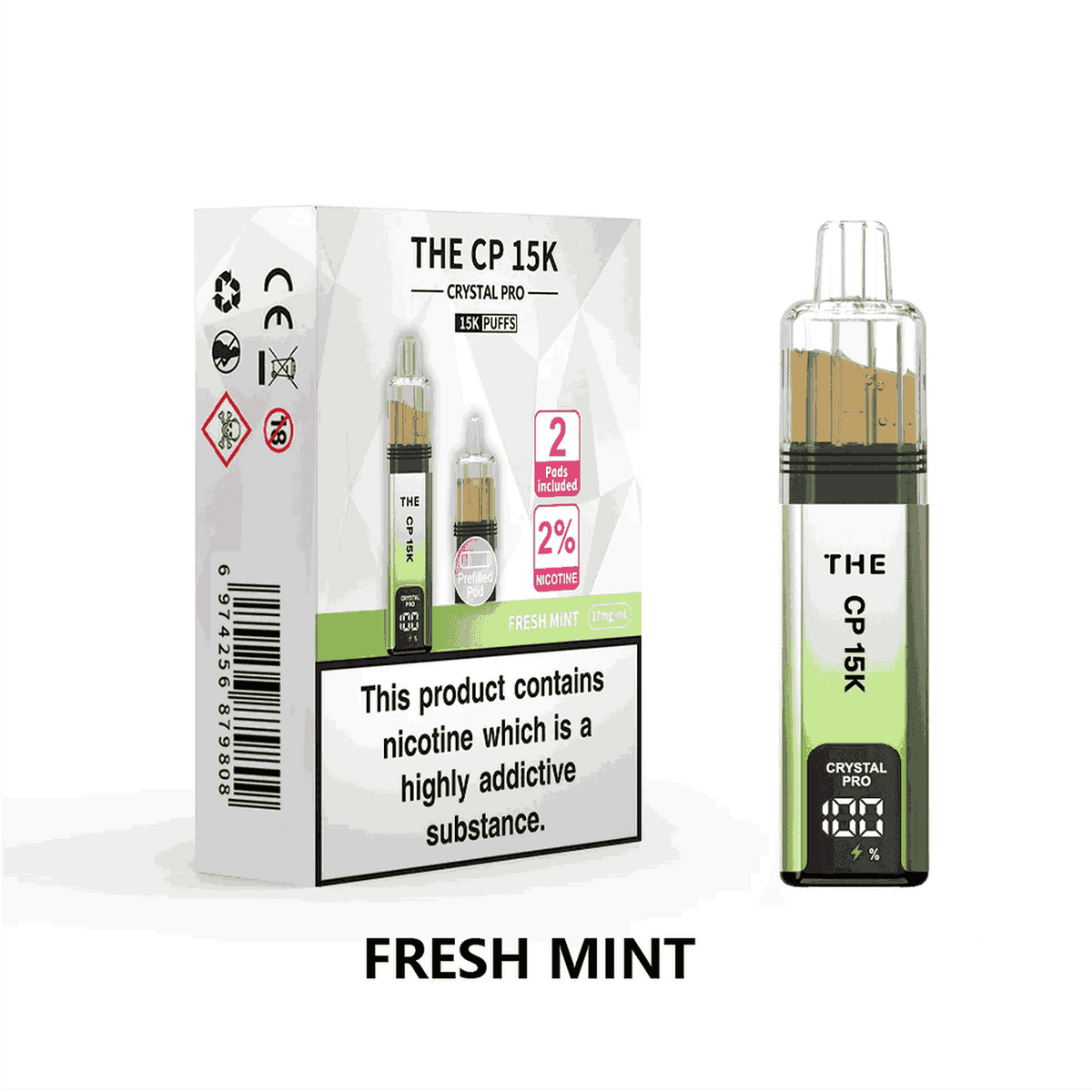 The Crystal Pro CP 15k Prefilled Pod Vape Kit - Box of 5